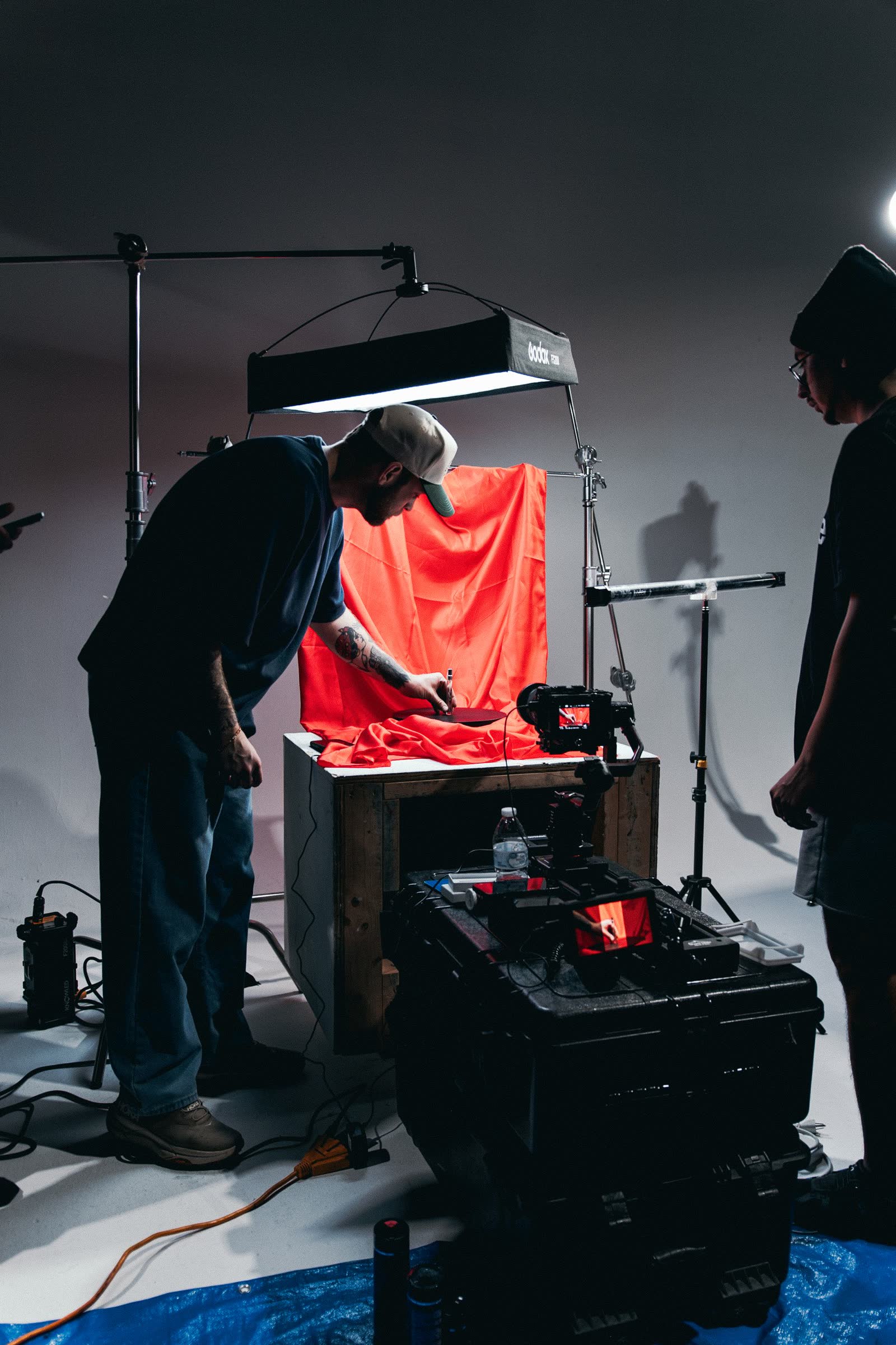 Film crew on set